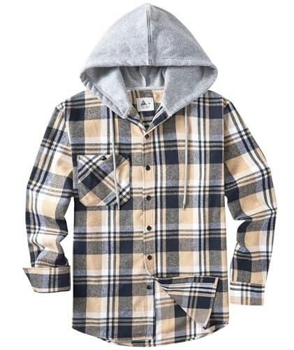 Men's Flannel Hoodie Shirt