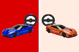 2 stock images of the Sharper Image RC Chevrolet Corvette (blue & orange)