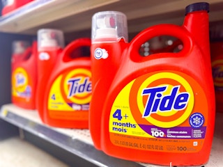 tide detergent on shelf