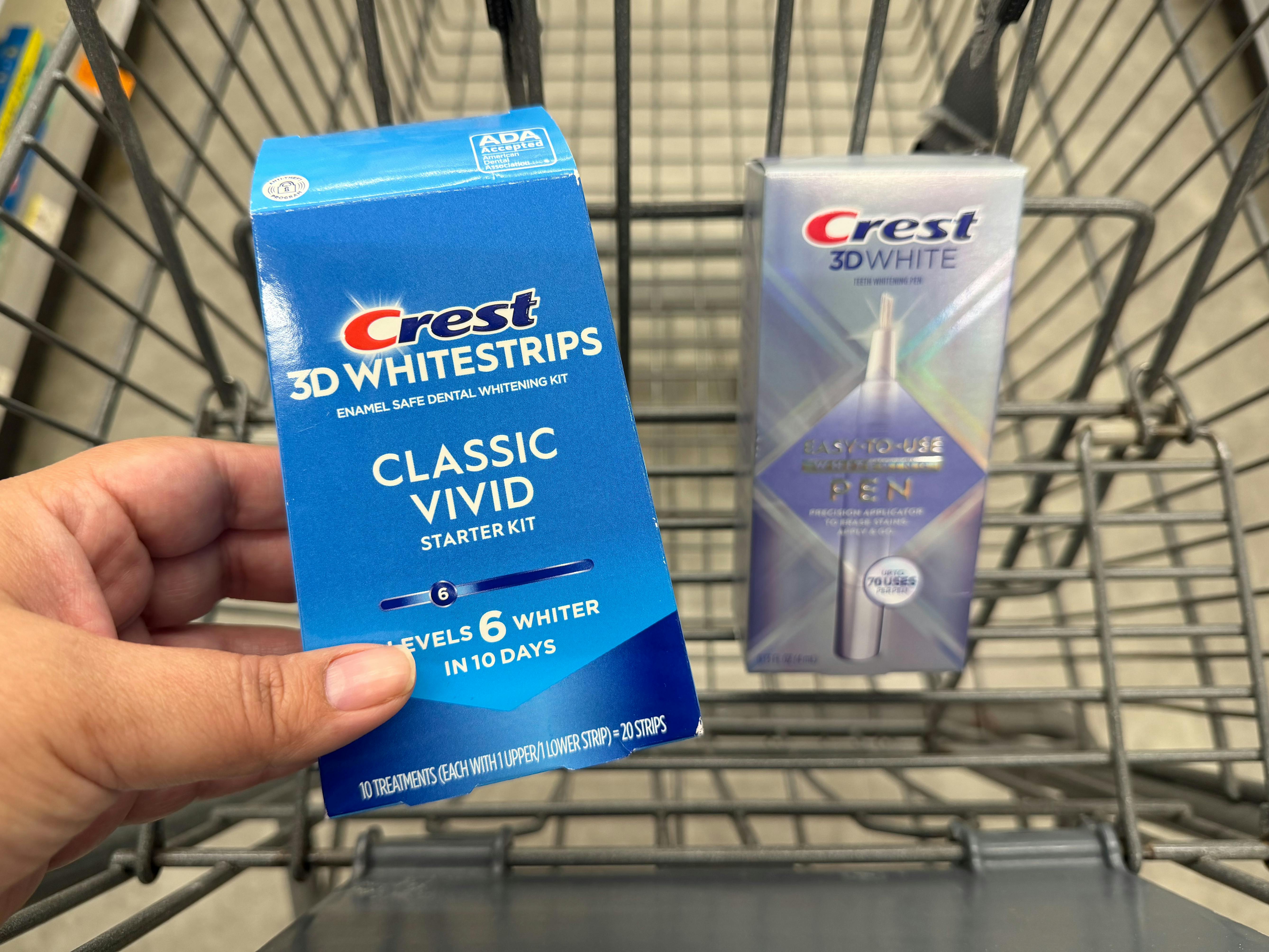 crest pen and whitening kit in walgreens cart