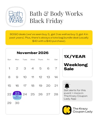 Bath & Body Works Black Friday Sale