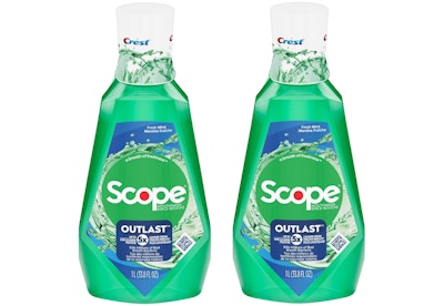 2 Scope Mouthwashes