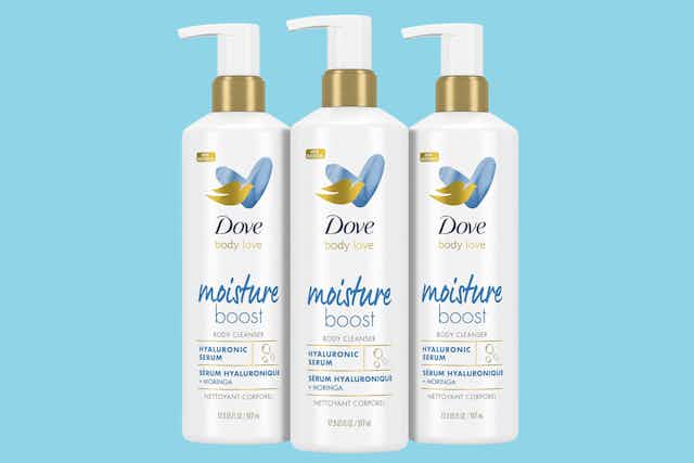 Stock Up on Amazon — Dove Moisture Boost Body Wash 3-Pack, Only $5.23 card image