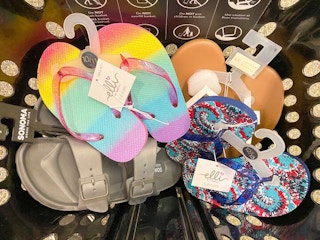 kohls sandals in shopping cart