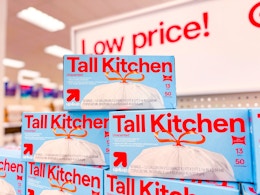 50-Count Tall Kitchen Trash Bags, Only $5.85 at Target card image