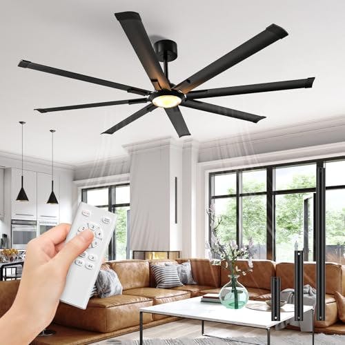 Industrial Ceiling Fan with Light