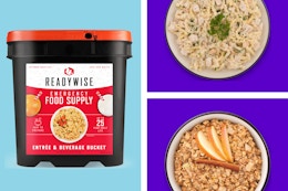 Emergency Food Supply Kit With 120 Servings, Now $74 at Walmart (Reg. $180) card image
