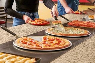 people at cici's pizza buffet