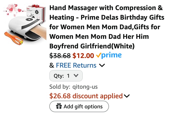 Amazon hand massager 2025