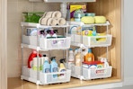 Walmart under-sink bathroom organizer set