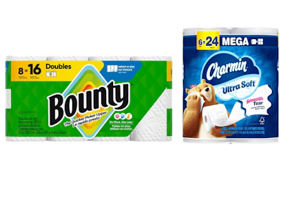 1 Charmin + 1 Bounty