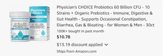 probiotics Amazon receipt