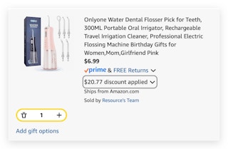 water dental flosser