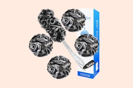 Shower Loofah Scrubber Set, as Low as $8.99 on Amazon card image