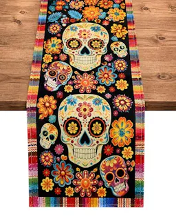 Dia De Los Muertos Table Runner