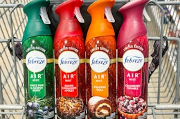 febreze air mist holiday scents in shopping cart
