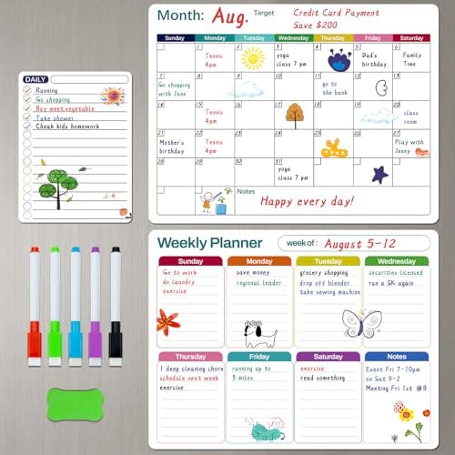 Magnetic Dry Erase Calendar Set