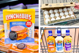 lunchables eggs dressing collage