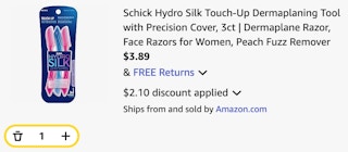 Schick Hydro Silk Touch-Up Dermaplaning Tool with Precision Cover