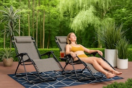 Summer Score: Walmart's Popular Zero-Gravity Chairs With Cup Holders, Just $69 card image