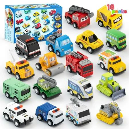 Friction Pull Back Toy Vehicle Set