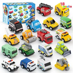 Friction Pull Back Toy Vehicle Set