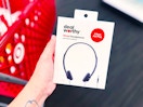 hand holding dealworthy on-ear headphones at target