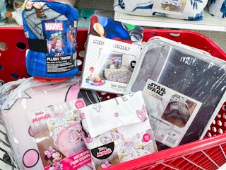 kids' character bedding clearance sittin in a target cart