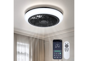 Bladeless Flush Mount Ceiling Fan With Light