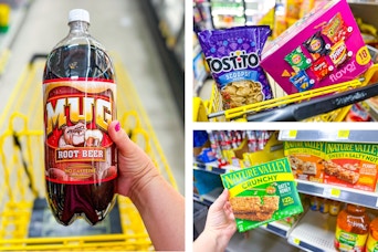 dollar general tostitos, frito lay, mug, nature valley 3-photo collage