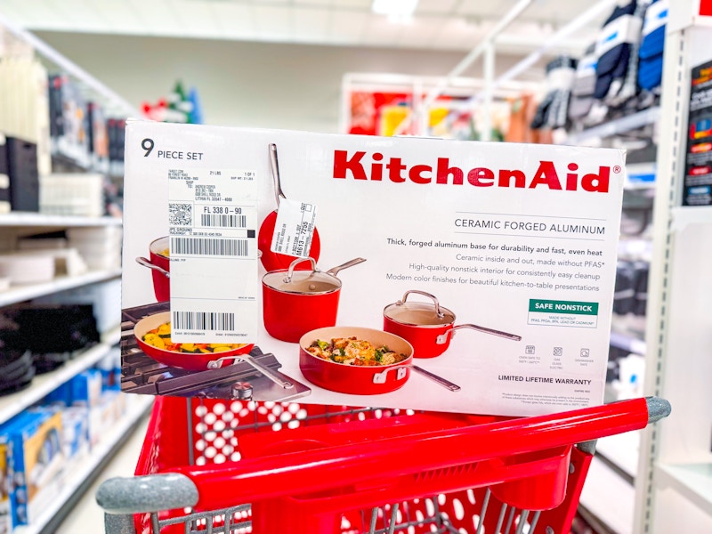 kitchenaid cookware set on target cart