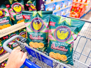 siete mini bunuelos snacks in shopping cart