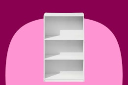 3-Shelf Wood Bookcase, Only $23.48 at The Home Depot card image