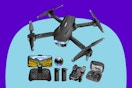 Velcase Drones with Camera on a blue background.