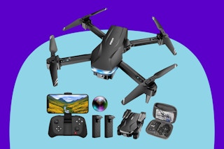 Velcase Drones with Camera on a blue background.