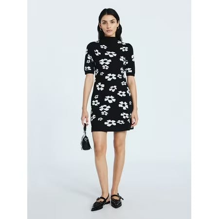 Scoop Women's Floral Sweater Dress