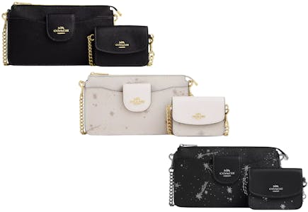 Coach Leather Crossbody Set