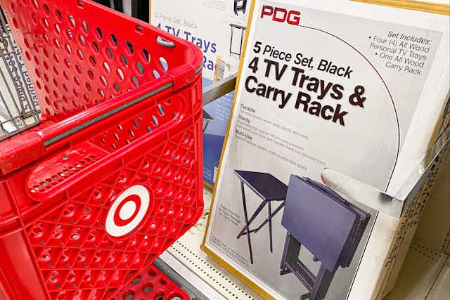 Wood TV Tray Sets on Sale + Extra 15% Off — Only $35.52 at Target card image