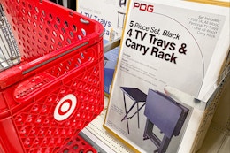 Wood TV Trays at Target: $8 Single Tray and 5-Piece Set for $42 card image