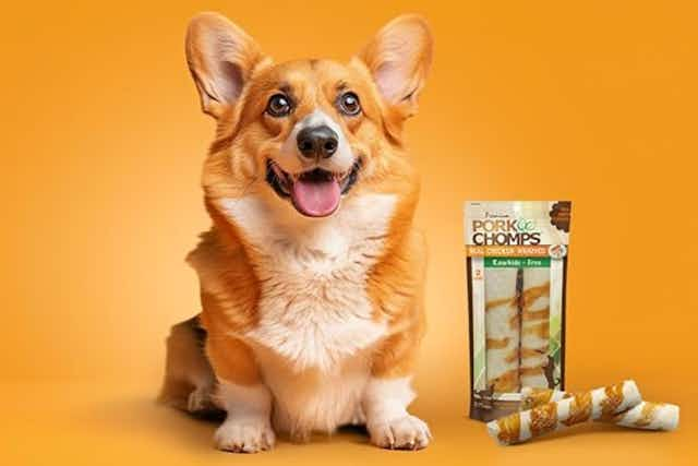 Pork Chomps 2-Count Baked Dog Chews, as Low as $4.72 on Amazon card image