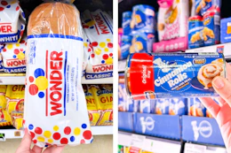 collage with wonder bread and pillsbury cinnamon rolls