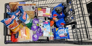 A cart full of groceries