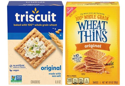 1 Triscuit + 1 Wheat Thins