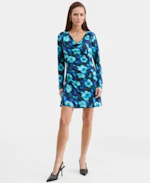 Bar III Women's Printed Mini Dress