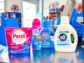 snuggle all purex persil on walmart counter