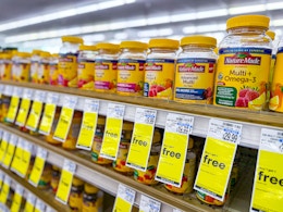 nature made vitamins with buy one, get one free signs
