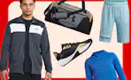 a collage of sportswear