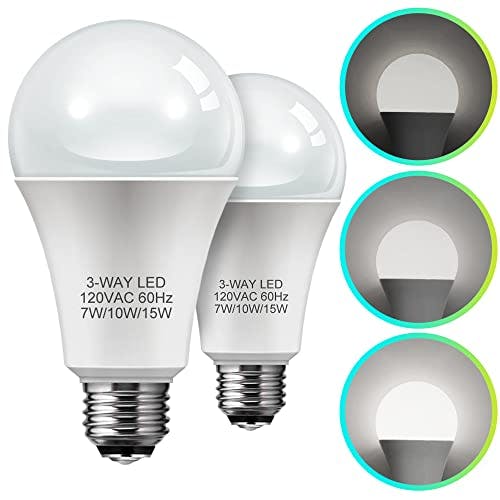 3-Way LED Light Bulbs 2-Pack