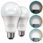 3-Way LED Light Bulbs 2-Pack