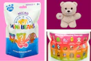 3 photos of the Micro Build a Bear Mini Bean plush toy